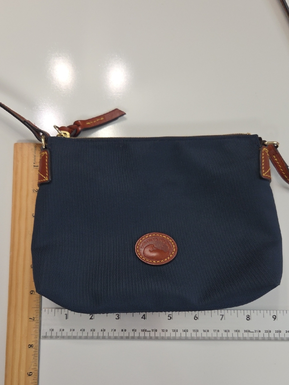 Dooney & Bourke Nylon Navy Leather Crossbody Pouchette Bag - Picture 5 of 16